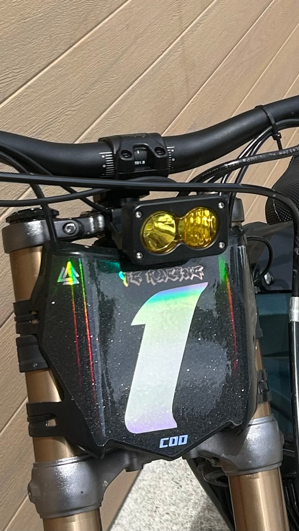 Glossy Black Motocutz Front Plate